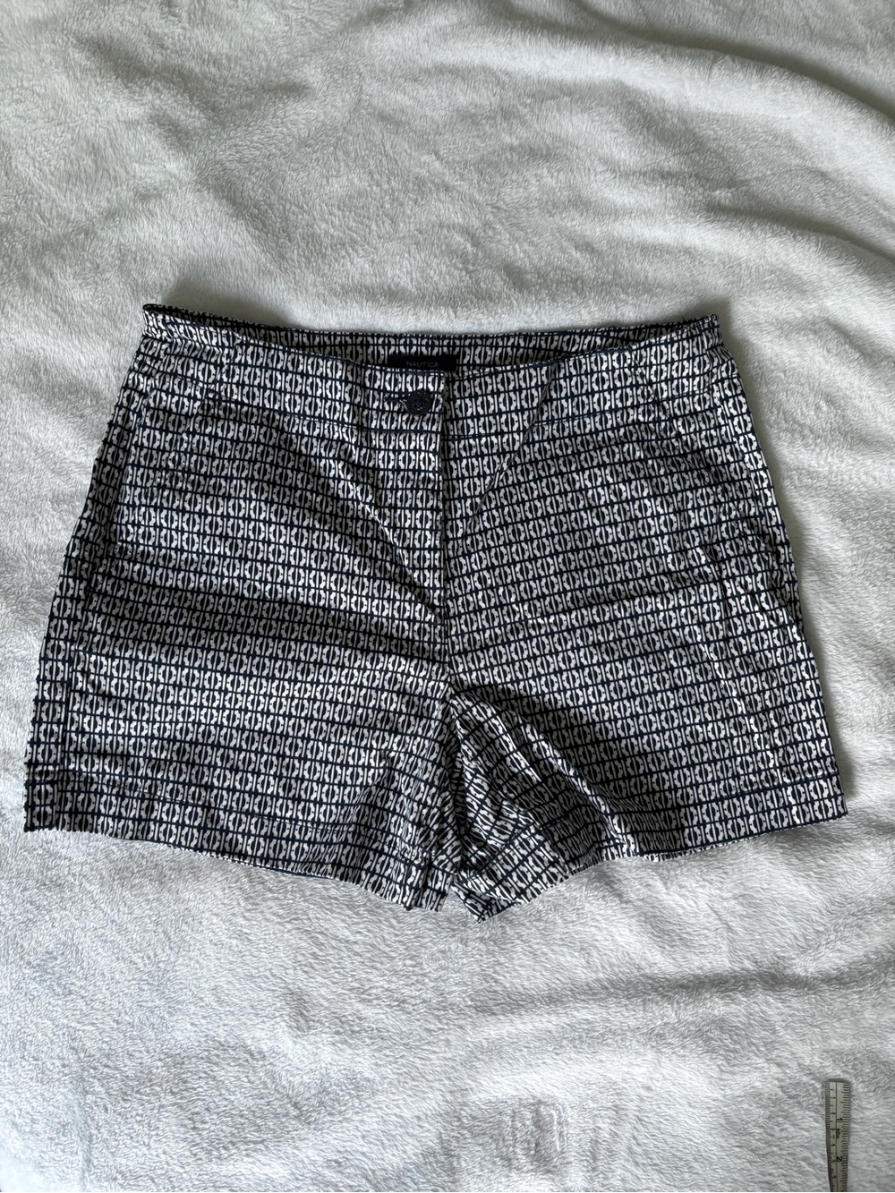 Nautical Navy and White Patterned Women's Shorts